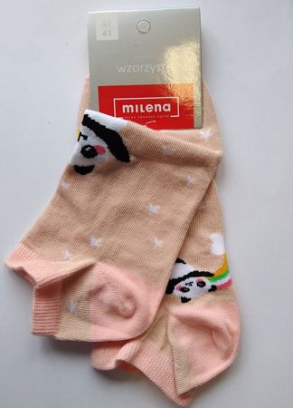 Zobrazit detail produktu - Dámské ponožky nízké Milena Panda Obrázek Dámské ponožky nízké Milena Panda