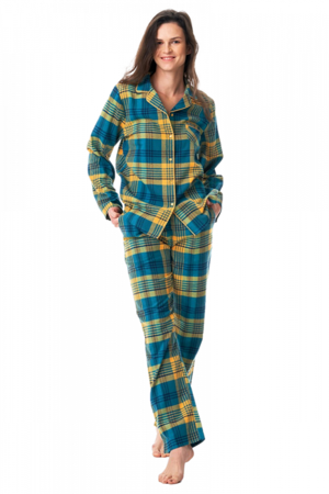 Zobrazit detail produktu - Dámské pyžamo propínací Key LNS 407 nadměrné Obrázek Dámské pyžamo propínací Key LNS 407 nadměrné