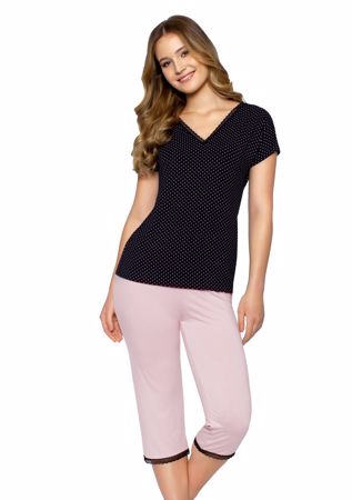 Zobrazit detail produktu - Dámské pyžamo Babella kapri Cleo-P Obrázek Dámské pyžamo Babella kapri Cleo-P
