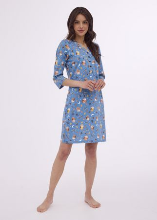 Zobrazit detail produktu - Dámská noční košile Cornette 3/4 rukáv 485 Obrázek Dámská noční košile Cornette 3/4 rukáv 485