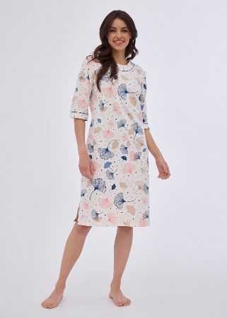 Zobrazit detail produktu - Dámská noční košile Cornette 3/4 rukáv 734 Obrázek Dámská noční košile Cornette 3/4 rukáv 734