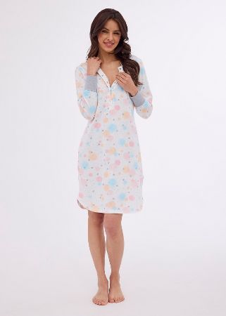 Zobrazit detail produktu - Dámská noční košile Cornette dlouhý rukáv 777 3-5XL Obrázek Dámská noční košile Cornette dlouhý rukáv 777 3-5XL