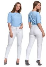 Obrázek z MORAJ DÁM. DŽÍNY OSD5500-002 WHITE S 